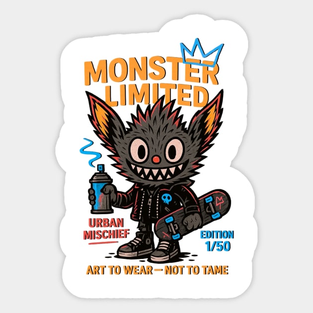 Monster Limited Edition Art to Wear - Not to Tame Sticker by Art2Wear